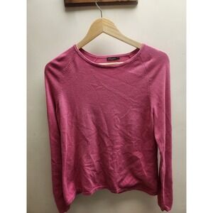 J.McLaughlin Womens Pink Cotton Modal Blend Raglan Long Sleeve Sweater Size M